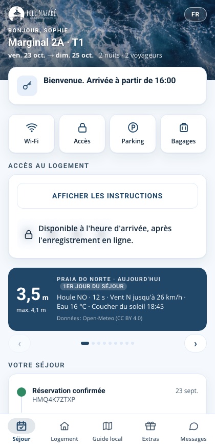 O mesmo portal em francês
